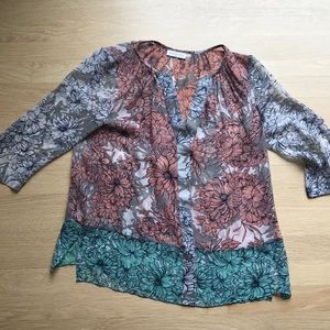 Megan Park Silk Blouse Size 1